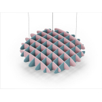 Acoustic Ceiling Sound Trap - 1200mm x 1200mm Round - Pink | Sky Blue
