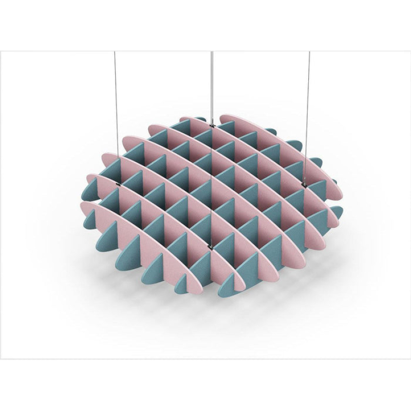 Acoustic Ceiling Sound Trap - 1200mm x 1200mm Round - Pink | Sky Blue