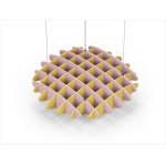 Acoustic Ceiling Sound Trap - 1200mm x 1200mm Round - Pink | Yellow