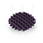 Acoustic Ceiling Sound Trap - 1200mm x 1200mm Round - Purple | Black