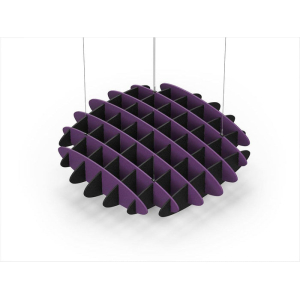 Acoustic Ceiling Sound Trap - 1200mm x 1200mm Round - Purple | Black