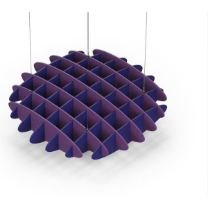 Acoustic Ceiling Sound Trap - 1200mm x 1200mm Round - Purple | Blue