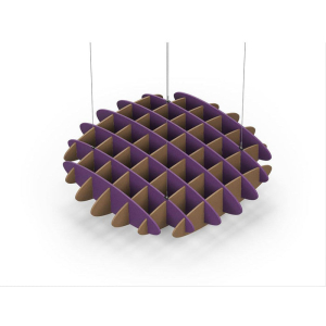 Acoustic Ceiling Sound Trap - 1200mm x 1200mm Round - Purple | Brown