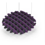 Acoustic Ceiling Sound Trap - 1200mm x 1200mm Round - Purple | Charcoal Grey