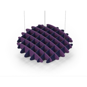 Acoustic Ceiling Sound Trap - 1200mm x 1200mm Round - Purple | Dark Blue