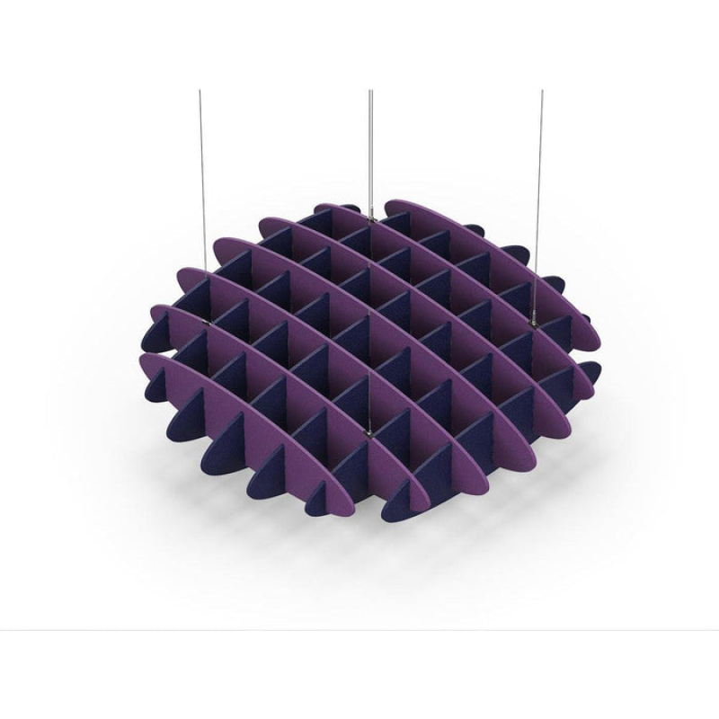 Acoustic Ceiling Sound Trap - 1200mm x 1200mm Round - Purple | Dark Blue