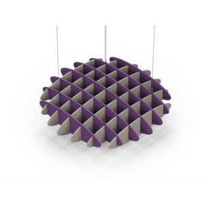 Acoustic Ceiling Sound Trap - 1200mm x 1200mm Round - Purple | Dark Beige