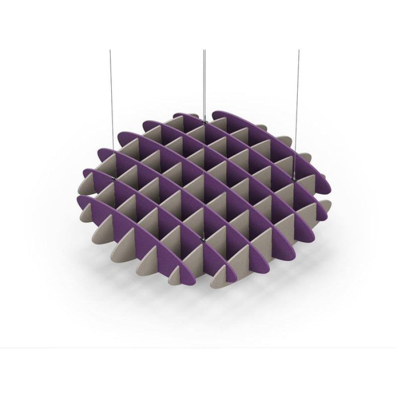Acoustic Ceiling Sound Trap - 1200mm x 1200mm Round - Purple | Dark Beige