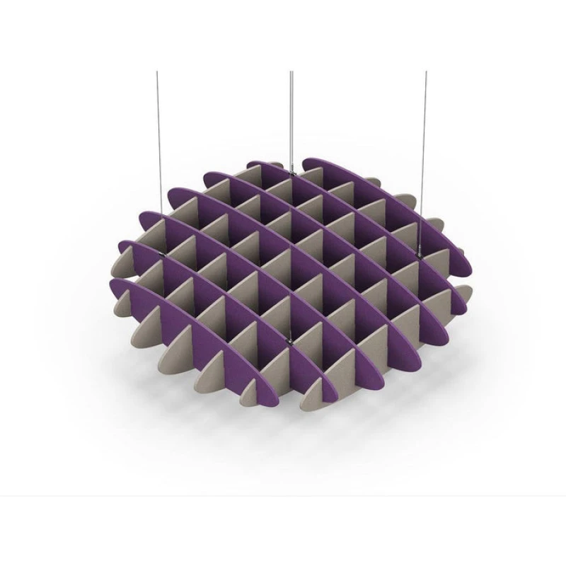 Acoustic Ceiling Sound Trap - 1200mm x 1200mm Round - Purple | Dark Beige