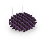 Acoustic Ceiling Sound Trap - 1200mm x 1200mm Round - Purple | Dark Maroon