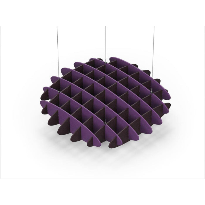 Acoustic Ceiling Sound Trap - 1200mm x 1200mm Round - Purple | Dark Maroon