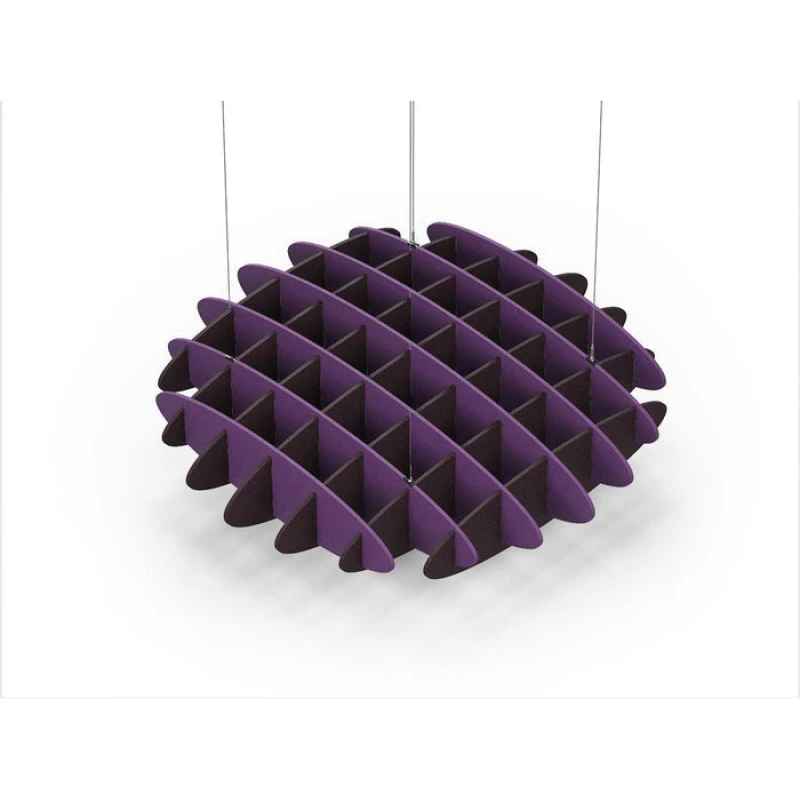 Acoustic Ceiling Sound Trap - 1200mm x 1200mm Round - Purple | Dark Maroon
