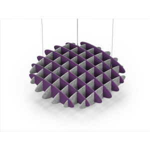 Acoustic Ceiling Sound Trap - 1200mm x 1200mm Round - Purple | Marble Grey