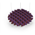 Acoustic Ceiling Sound Trap - 1200mm x 1200mm Round - Purple | Maroon