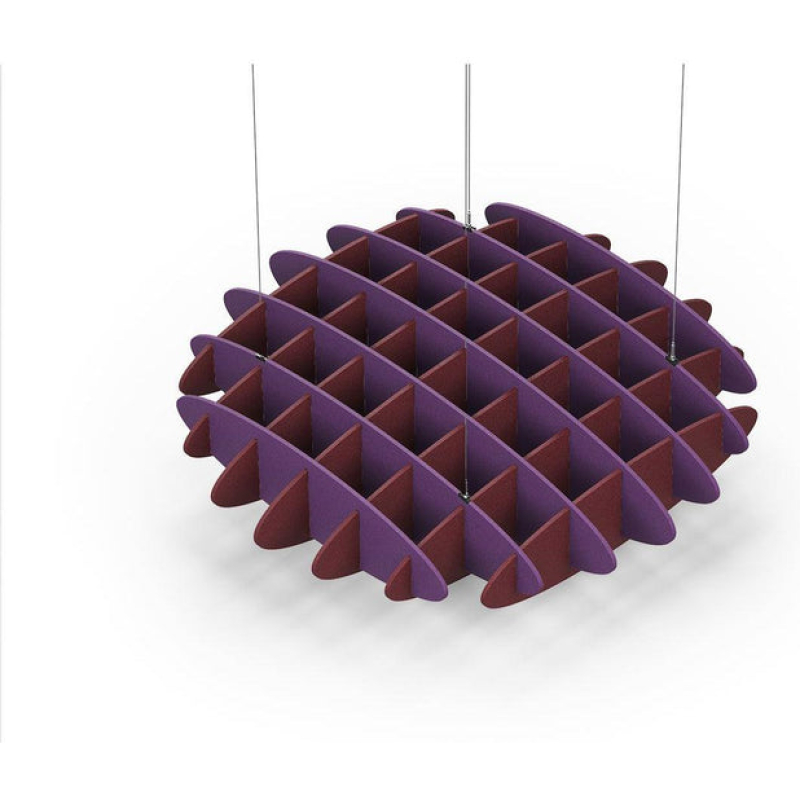 Acoustic Ceiling Sound Trap - 1200mm x 1200mm Round - Purple | Maroon