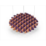 Acoustic Ceiling Sound Trap - 1200mm x 1200mm Round - Purple | Orange