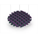 Acoustic Ceiling Sound Trap - 1200mm x 1200mm Round - Purple | Peacock Green