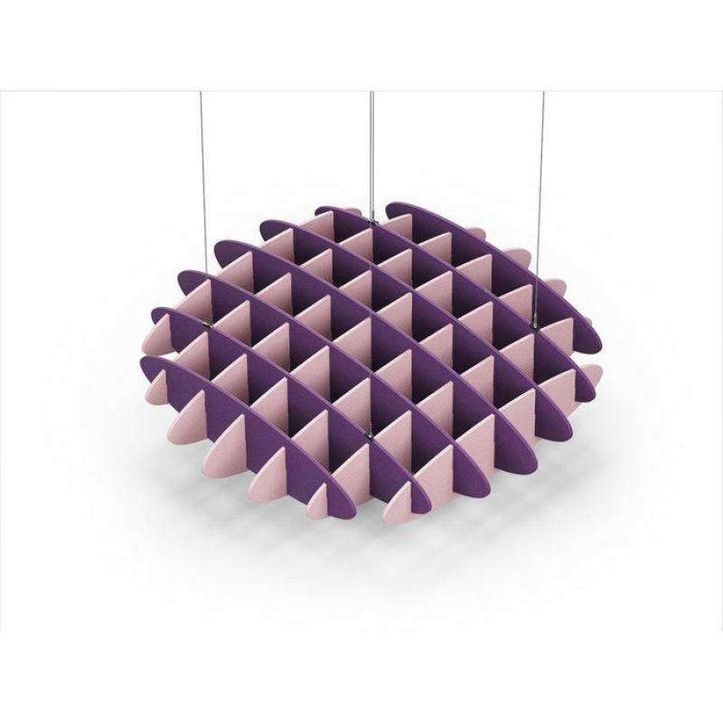 Acoustic Ceiling Sound Trap - 1200mm x 1200mm Round - Purple | Pink