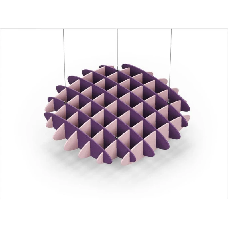 Acoustic Ceiling Sound Trap - 1200mm x 1200mm Round - Purple | Pink