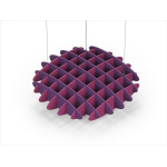 Acoustic Ceiling Sound Trap - 1200mm x 1200mm Round - Purple | Royal Pink