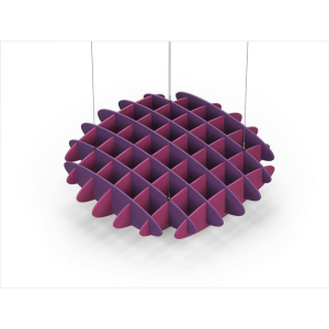 Acoustic Ceiling Sound Trap - 1200mm x 1200mm Round - Purple | Royal Pink