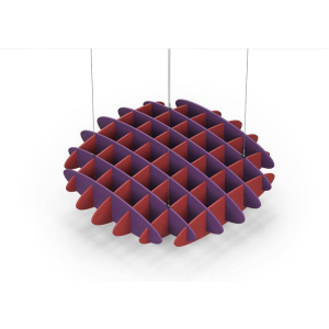 Acoustic Ceiling Sound Trap - 1200mm x 1200mm Round - Purple | Red