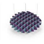 Acoustic Ceiling Sound Trap - 1200mm x 1200mm Round - Purple | Sky Blue