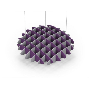 Acoustic Ceiling Sound Trap - 1200mm x 1200mm Round - Purple | Slate Grey