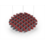 Acoustic Ceiling Sound Trap - 1200mm x 1200mm Round - Red | Grey