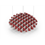 Acoustic Ceiling Sound Trap - 1200mm x 1200mm Round - Red | Light Beige