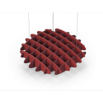 Acoustic Ceiling Sound Trap - 1200mm x 1200mm Round - Red | Maroon