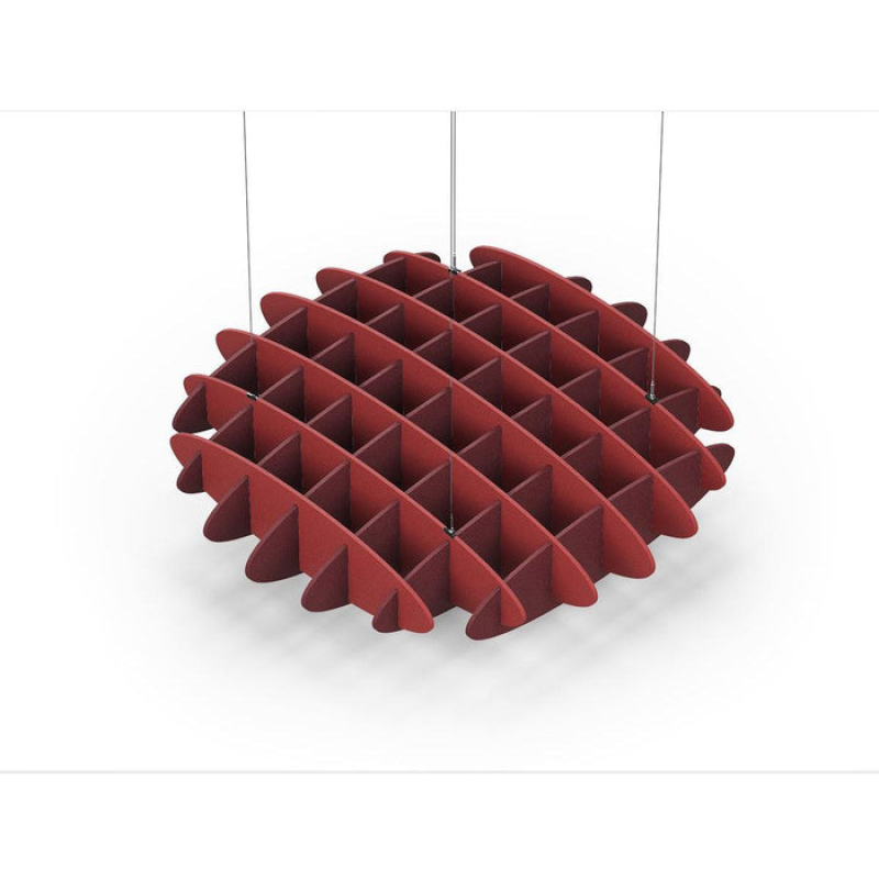 Acoustic Ceiling Sound Trap - 1200mm x 1200mm Round - Red | Maroon