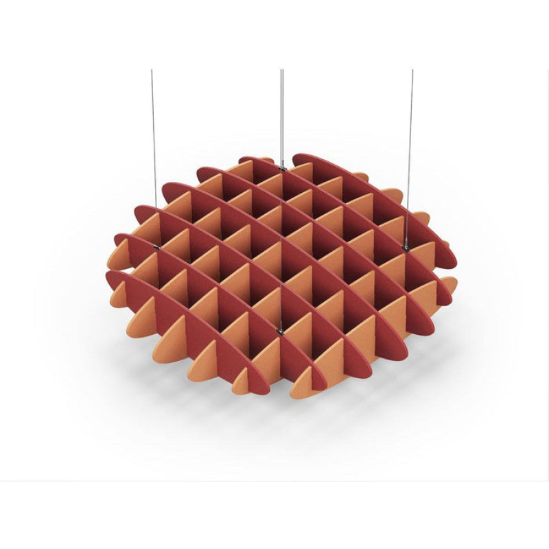 Acoustic Ceiling Sound Trap - 1200mm x 1200mm Round - Red | Orange