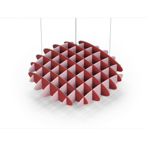 Acoustic Ceiling Sound Trap - 1200mm x 1200mm Round - Red | Pink