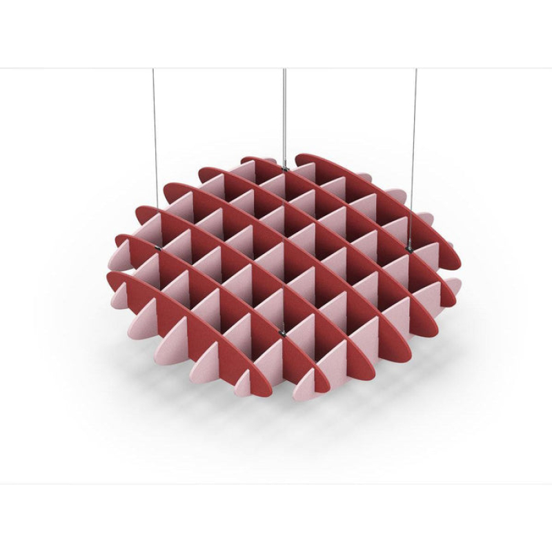 Acoustic Ceiling Sound Trap - 1200mm x 1200mm Round - Red | Pink