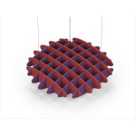 Acoustic Ceiling Sound Trap - 1200mm x 1200mm Round - Red | Purple
