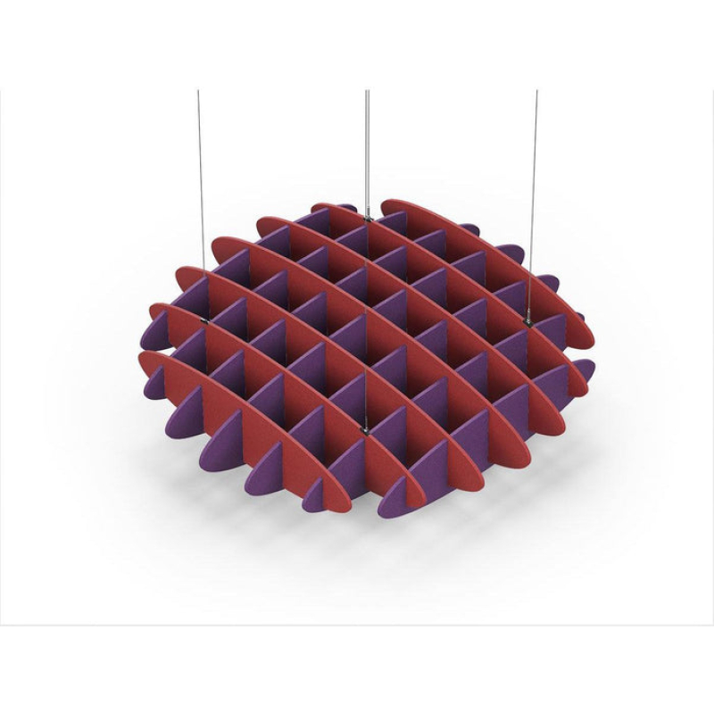 Acoustic Ceiling Sound Trap - 1200mm x 1200mm Round - Red | Purple