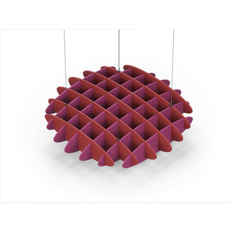 Acoustic Ceiling Sound Trap - 1200mm x 1200mm Round - Red | Royal Pink