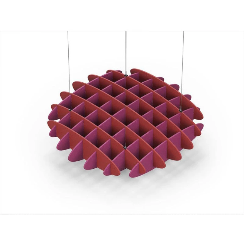 Acoustic Ceiling Sound Trap - 1200mm x 1200mm Round - Red | Royal Pink