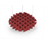 Acoustic Ceiling Sound Trap - 1200mm x 1200mm Round - Red