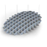 Acoustic Ceiling Sound Trap - 1200mm x 1800mm Oval - Marble Grey | Pacific Blue