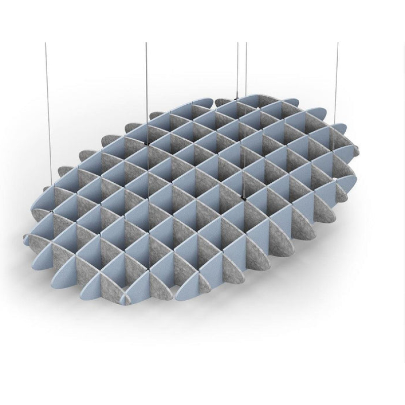 Acoustic Ceiling Sound Trap - 1200mm x 1800mm Oval - Marble Grey | Pacific Blue
