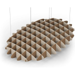 Acoustic Ceiling Sound Trap - 1200mm x 1800mm Oval - Natural | Brown