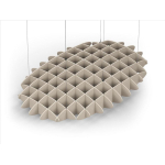Acoustic Ceiling Sound Trap - 1200mm x 1800mm Oval - Natural