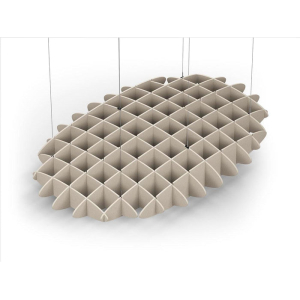 Acoustic Ceiling Sound Trap - 1200mm x 1800mm Oval - Natural