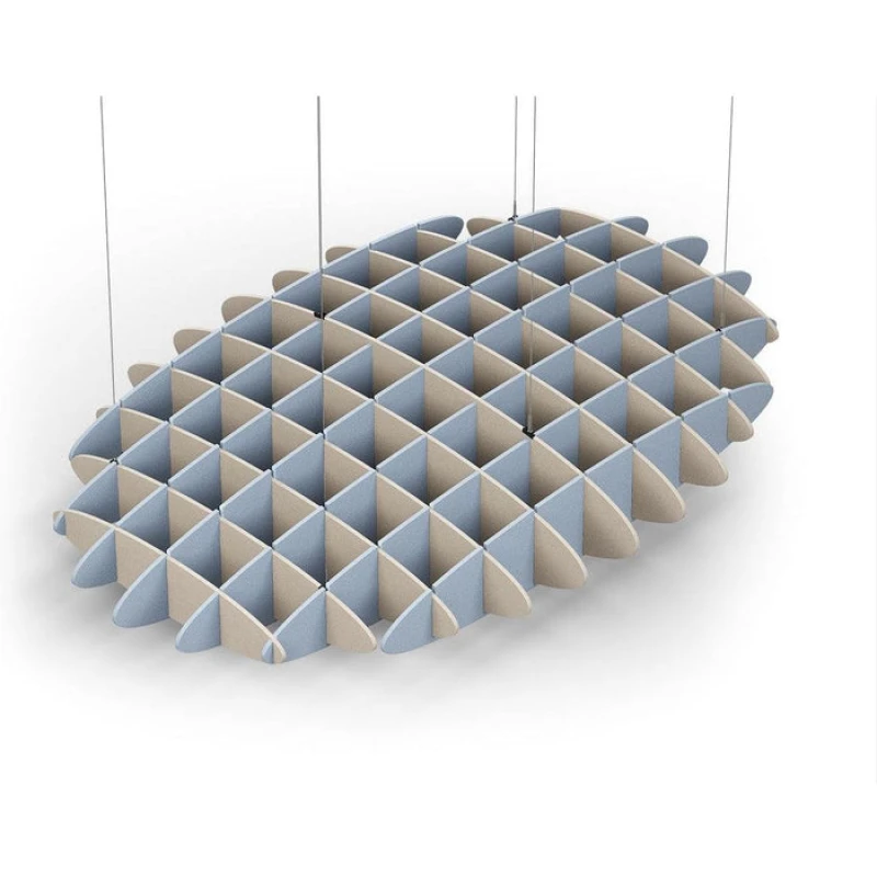 Acoustic Ceiling Sound Trap - 1200mm x 1800mm Oval - Natural | Pacific Blue