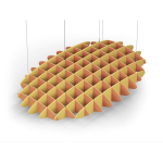 Acoustic Ceiling Sound Trap - 1200mm x 1800mm Oval - Orange | Yellow