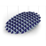 Acoustic Ceiling Sound Trap - 1200mm x 1800mm Oval - Pacific Blue | Blue