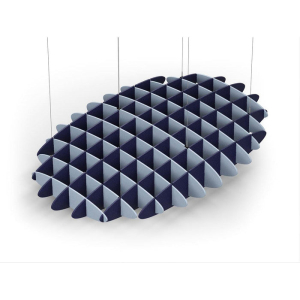 Acoustic Ceiling Sound Trap - 1200mm x 1800mm Oval - Pacific Blue | Dark Blue