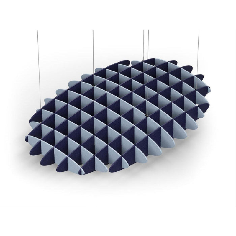 Acoustic Ceiling Sound Trap - 1200mm x 1800mm Oval - Pacific Blue | Dark Blue